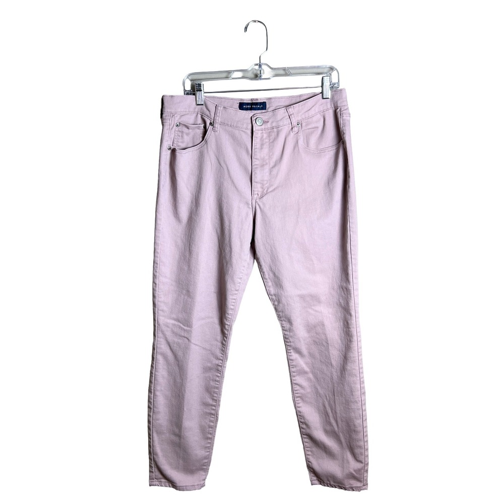 Aeropostale High Waisted Jegging Pink Lavender Womens Skinny Pants Size 14 Reg